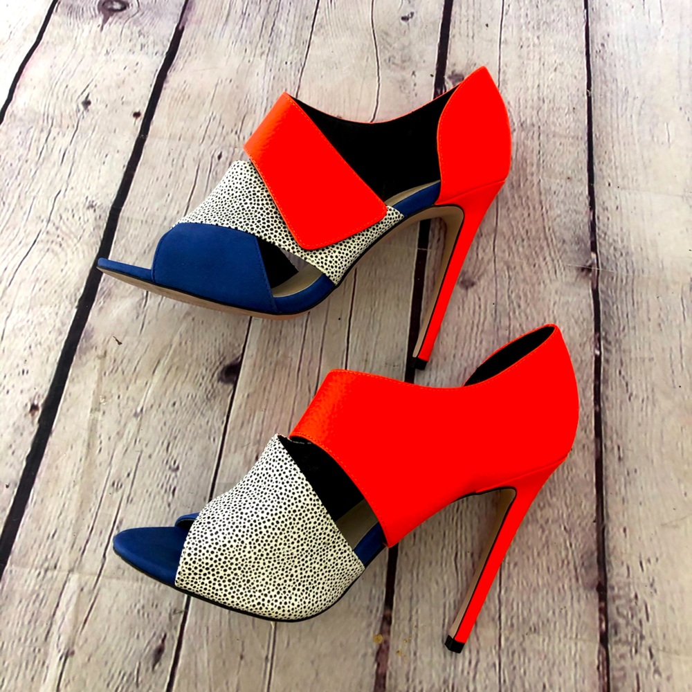 ASOS Color Block Sandal Heels